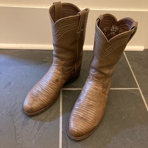 Justin Mens Roper Lizard Boots 8E